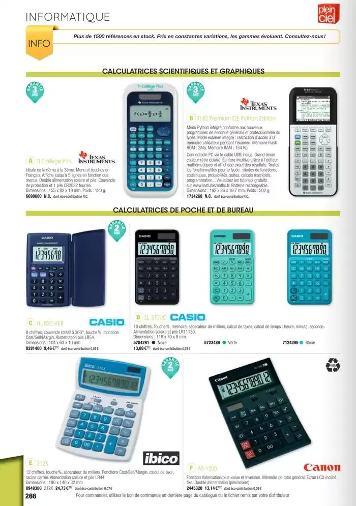 Écoles et loisirs 2025 du 1 janvier au 31 décembre 2025 - Catalogue page 266