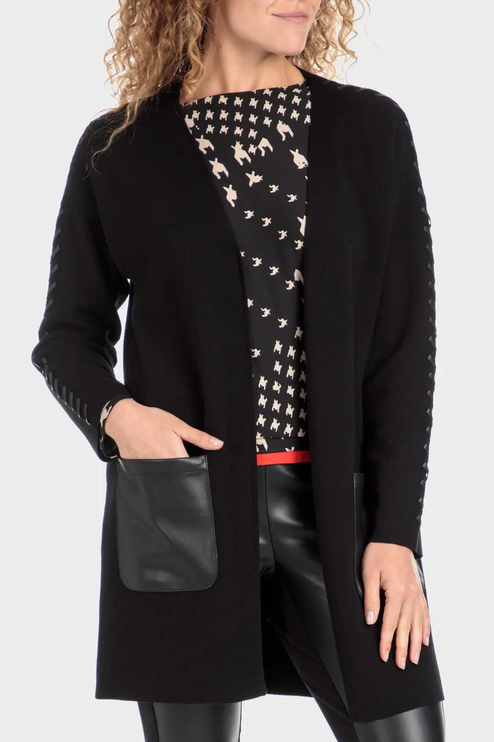 Veste longue poches