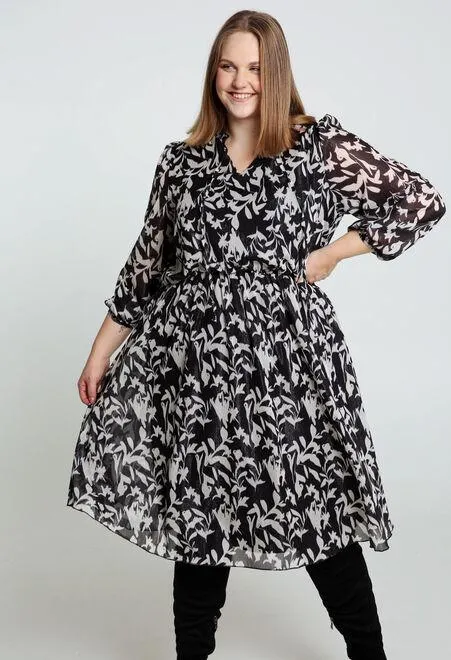 Robe plissée en voile brillant