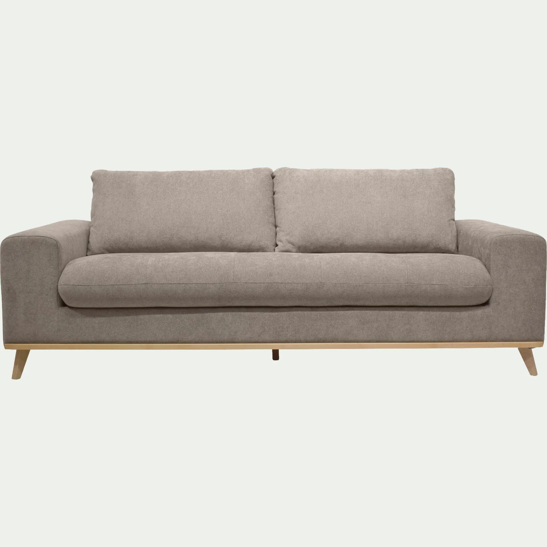 Canapé 4 places fixe en tissu Storm - taupe