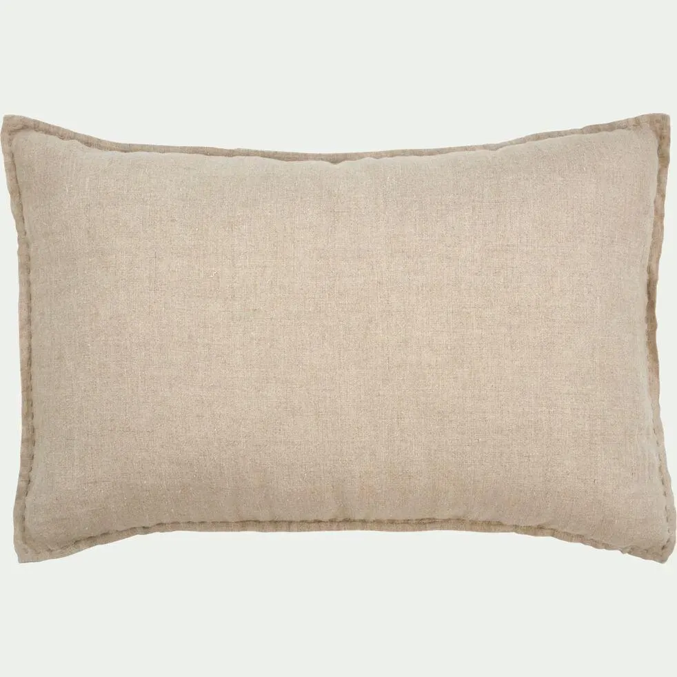VINON Coussin en lin lavé 40x60cm - naturel