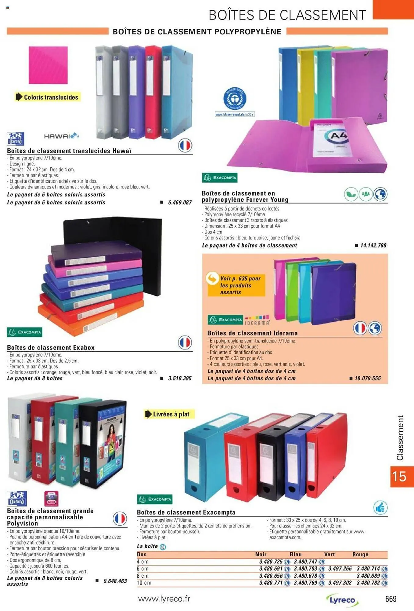 Catalogue Lyreco du 15 mai au 31 décembre 2023 - Catalogue page 669