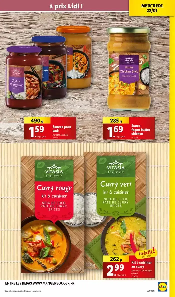 Lidl vous invite à un voyage culinaire en Asie avec leur gamme Vitasia! du 22 janvier au 28 janvier 2025 - Catalogue page 23