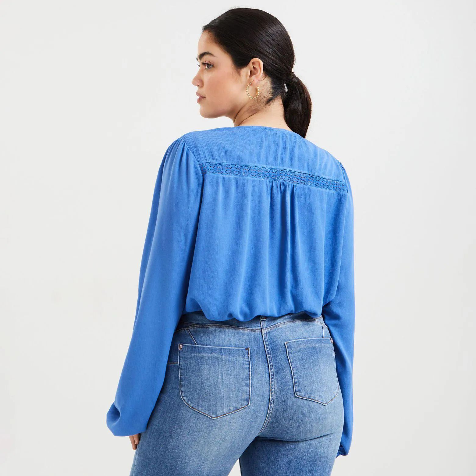 Chemise détails ajourés femme