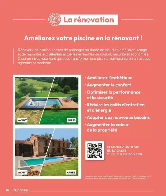 Les plaisir de l'eau Piscine,Spa,Arrosage du 10 mars au 31 décembre 2025 - Catalogue page 10
