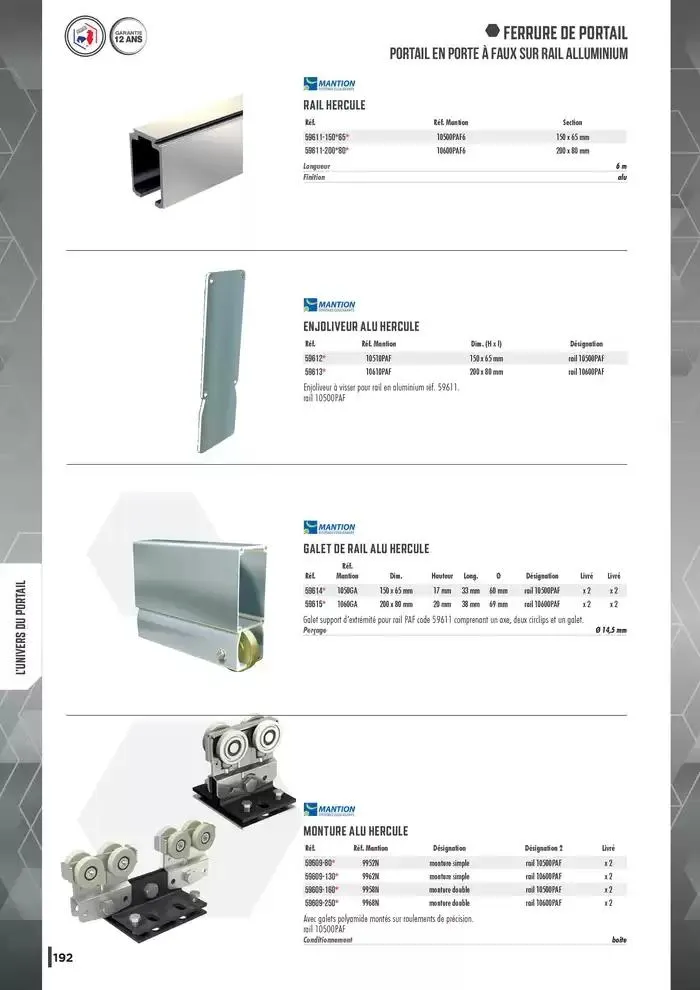 Guide Quincaillerie Serrurerie 2025 - 2026 du 1 avril au 1 avril 2026 - Catalogue page 194