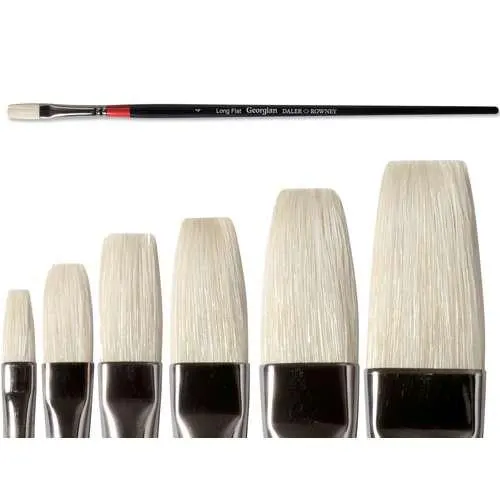 Pinceau Georgian en soies Beau-Blanc pointe plate longue, série 48 Daler Rowney