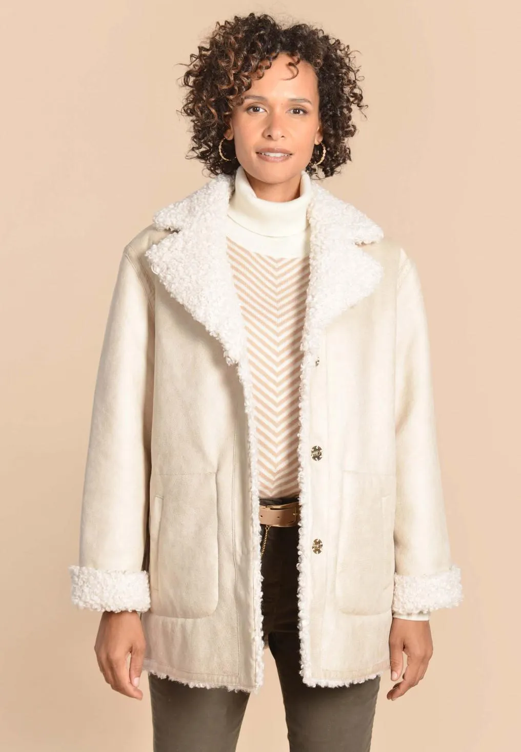 CAYAKA - MANTEAU RÉVERSIBLE - CREME