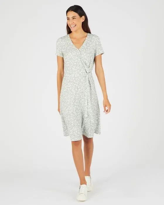 Robe effet cache-coeur viscose stretch