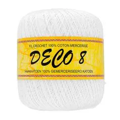 Fil en coton à crocheter blanc 100g