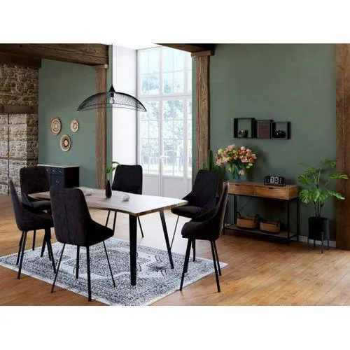 Chaise tissu BAXTER gris