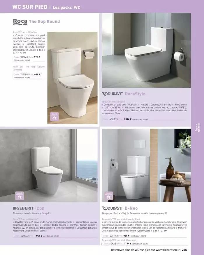 SALLE DE DE BAINS ET CARRELAGE 2025 du 11 avril au 31 décembre 2025 - Catalogue page 287