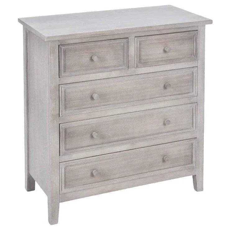 COMMODE 5 TIROIRS NATUREL CHARME