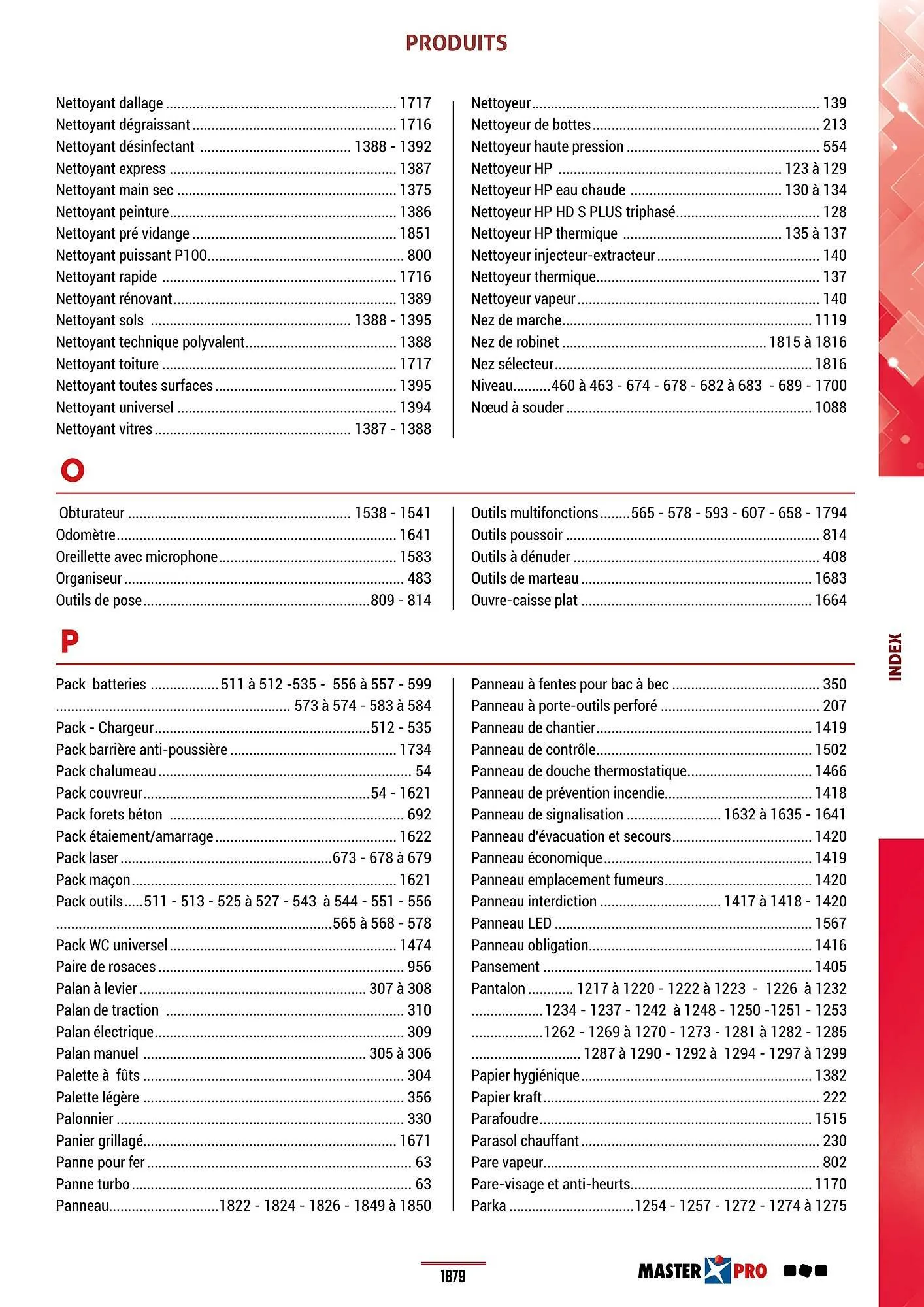 Catalogue Master Pro du 28 janvier au 30 décembre 2028 - Catalogue page 1883