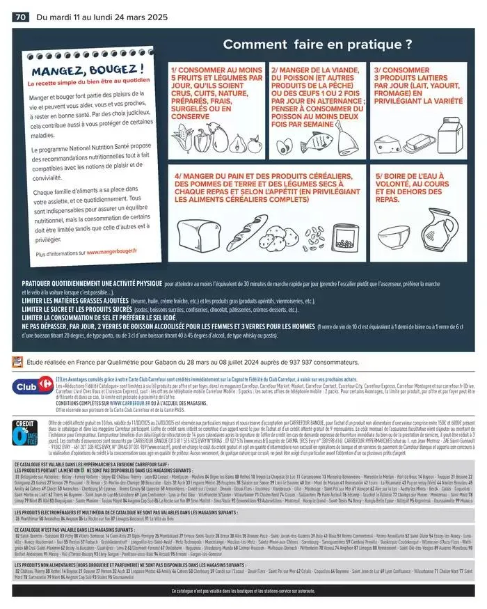 LES JOURS MEILLEURS AVEC LES PRODUITS CARREFOUR du 11 mars au 24 mars 2025 - Catalogue page 72