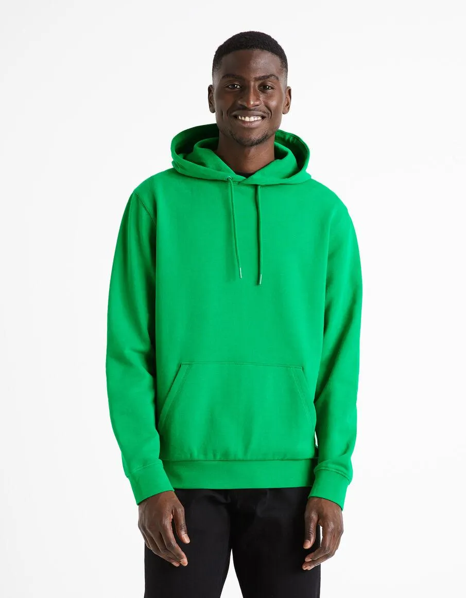 Sweat à capuche 100% coton - vert