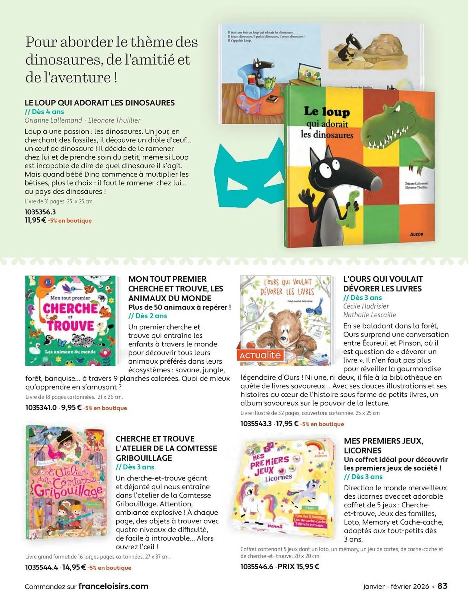 Catalogue France Loisirs du 1 janvier au 28 février 2026 - Catalogue page 83