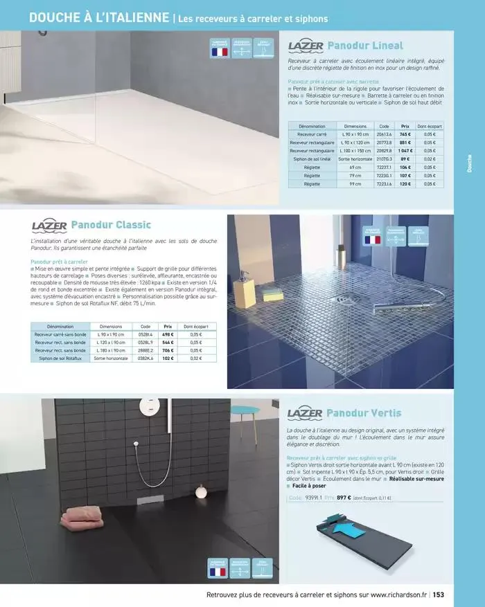 SALLE DE DE BAINS ET CARRELAGE 2025 du 11 avril au 31 décembre 2025 - Catalogue page 155