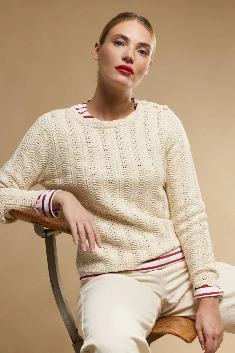 Pull maille ajourée Garance