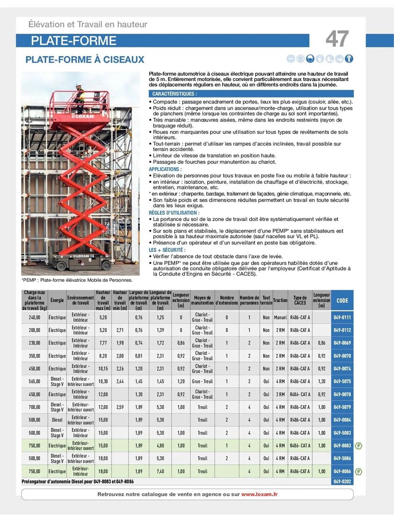 Catalogue Loxam du 19 avril au 31 décembre 2023 - Catalogue page 49
