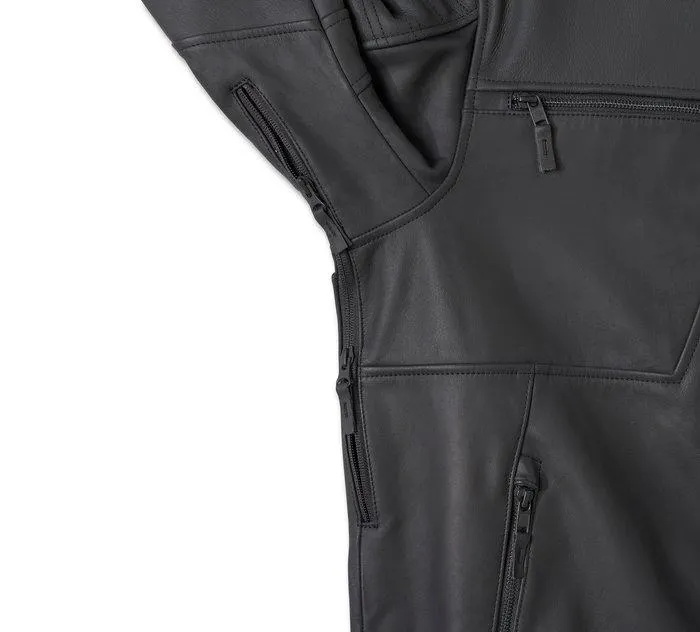 Men's Willie G Skull Graphic Leather Riding Jacket