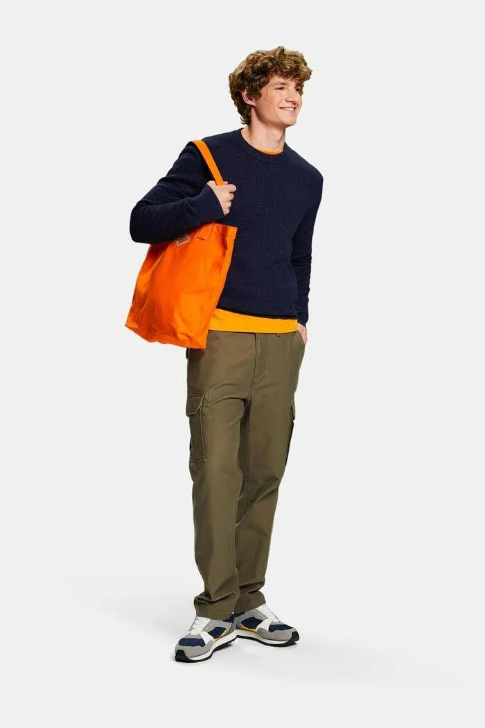 Jersey de cuello redondo con textura