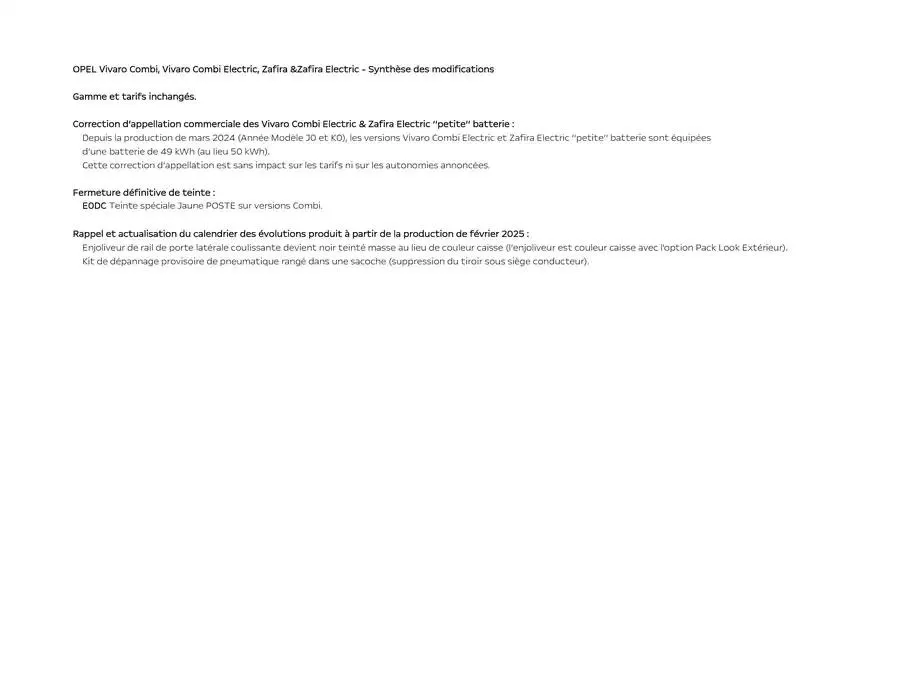 Opel Nouveau Zafira Electric du 17 janvier au 17 janvier 2026 - Catalogue page 2