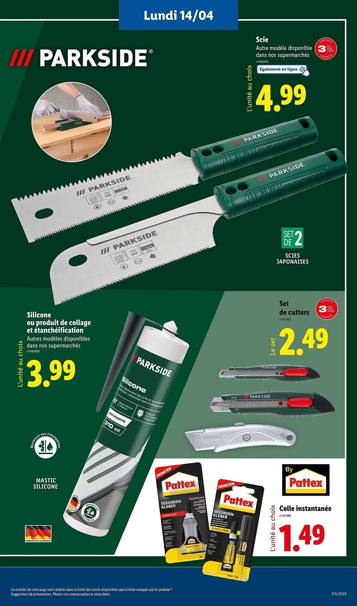 Catalogue Lidl du 14 avril au 17 avril 2025 - Catalogue page 15