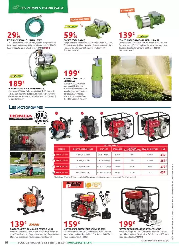 Motoculture et remorques du 1 mars au 31 mai 2025 - Catalogue page 16