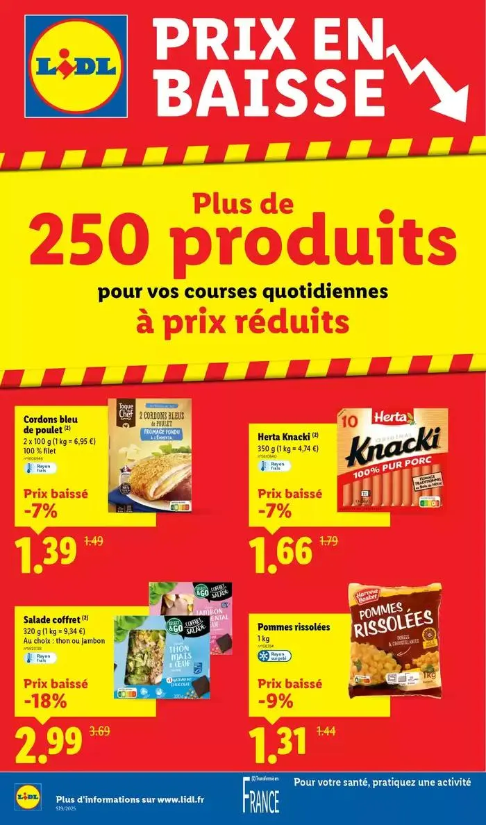 Profitez d'une baisse de prix dans les supermarchés Lidl sur vos produits du quotidien ! du 8 mai au 14 mai 2025 - Catalogue page 14