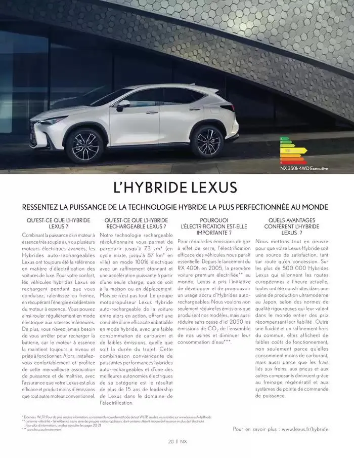 Lexus NX du 27 mars au 27 mars 2026 - Catalogue page 20