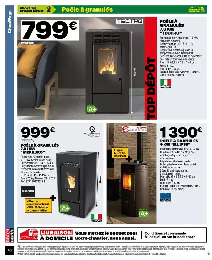 J’améliore mon habitat à prix dépôt du 2 octobre au 9 octobre 2024 - Catalogue page 46