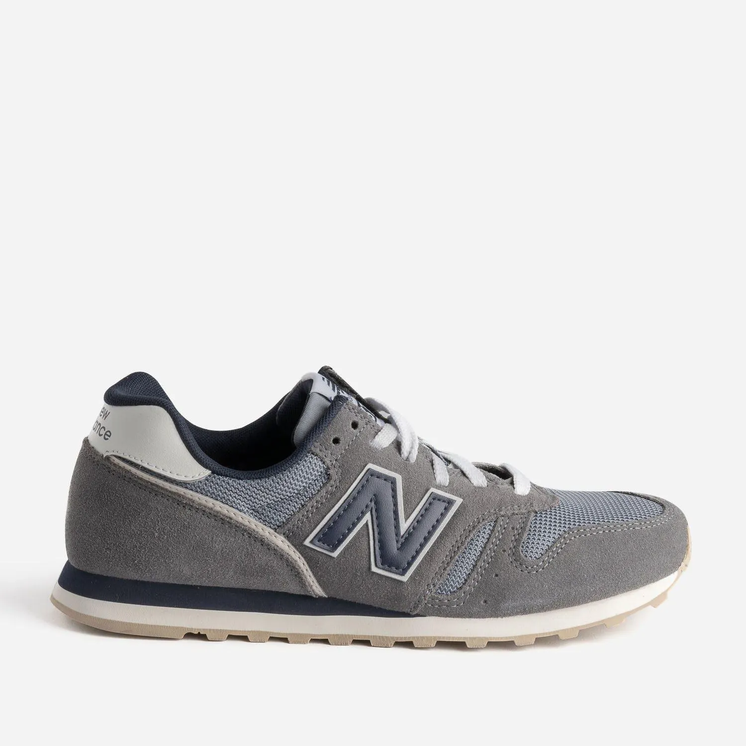 Tennis NEW BALANCE grise et marine en cuir velours