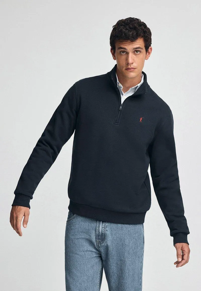 STANDING COLLAR - Sweatshirt - navy