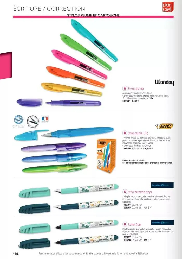 Écoles et loisirs 2025 du 1 janvier au 31 décembre 2025 - Catalogue page 104