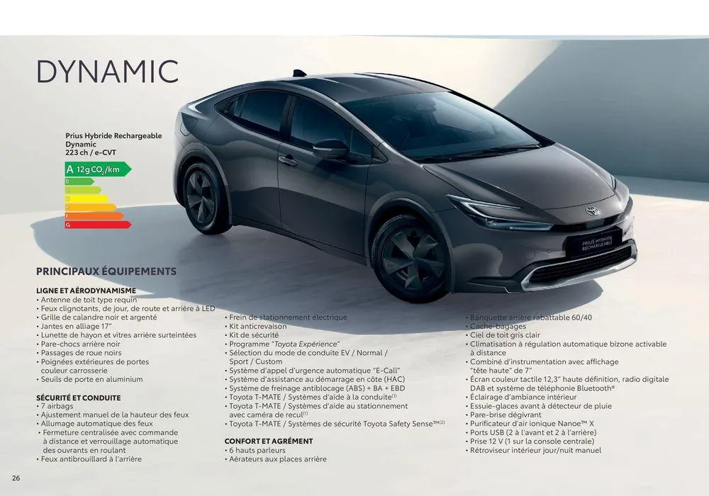 Toyota Prius Hybride Rechargeable du 13 septembre au 13 septembre 2025 - Catalogue page 26