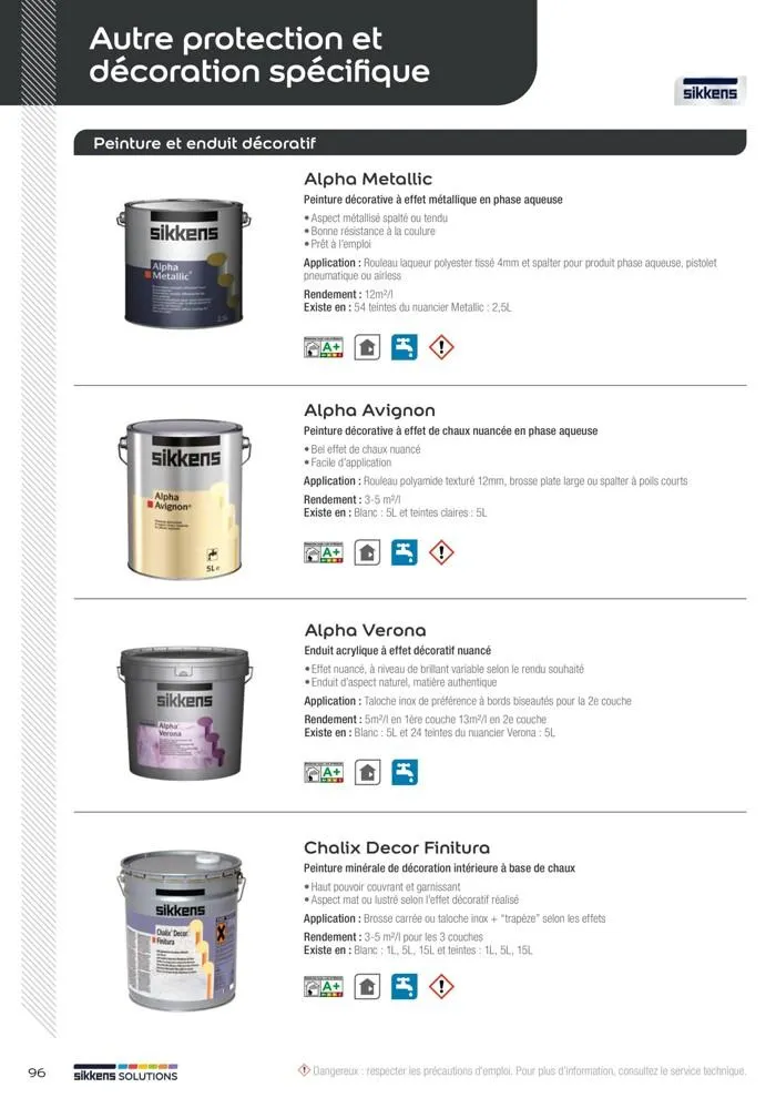 Le catalogue Sikkens Solutions 2023 du 9 mai au 31 décembre 2025 - Catalogue page 96