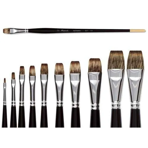 Pinceau Kevrin+ Raphael pointe plate et courte, série 877