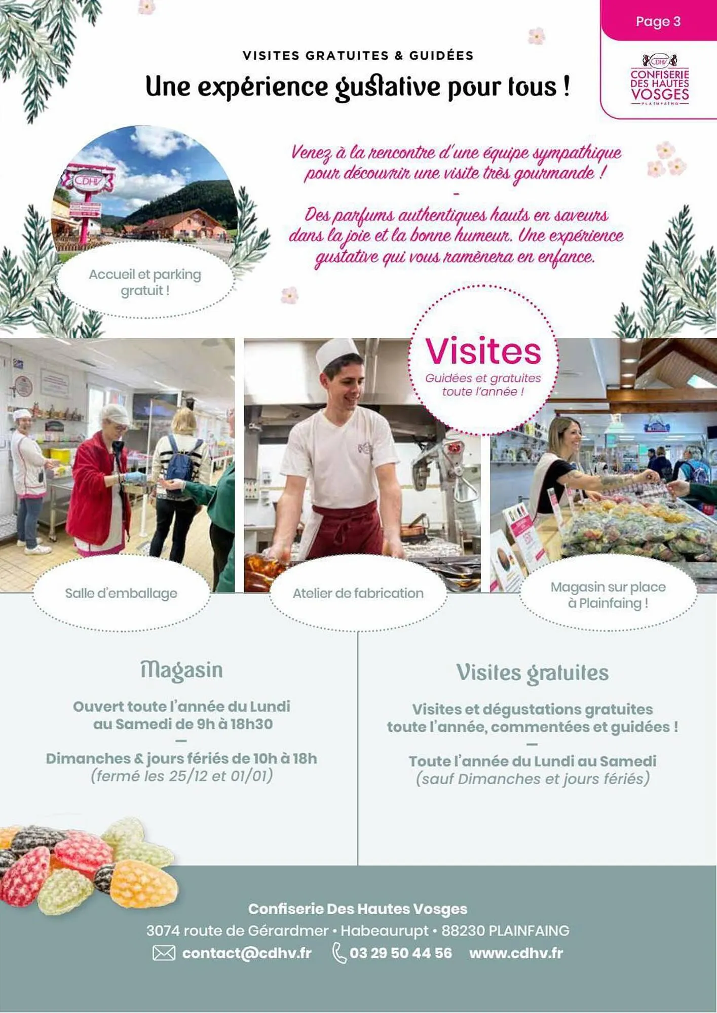 Catalogue Confiserie des Hautes Vosges du 13 juillet au 31 décembre 2023 - Catalogue page 3