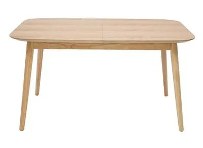 Table extensible rallonges intégrées rectangulaire en bois clair chêne L140-170 cm ANK