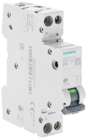 Disjoncteur 4,5 kA SIEMENS 16A phase neutre - Siemens
