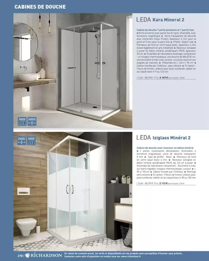 SALLE DE DE BAINS ET CARRELAGE 2025 du 11 avril au 31 décembre 2025 - Catalogue page 272