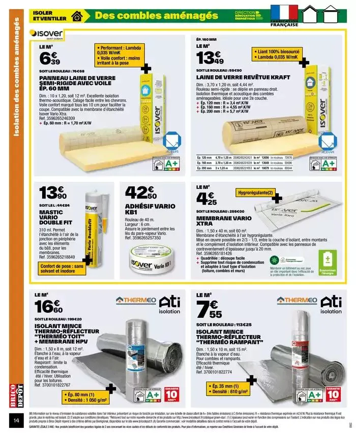 J’améliore mon habitat à prix dépôt du 2 octobre au 9 octobre 2024 - Catalogue page 14