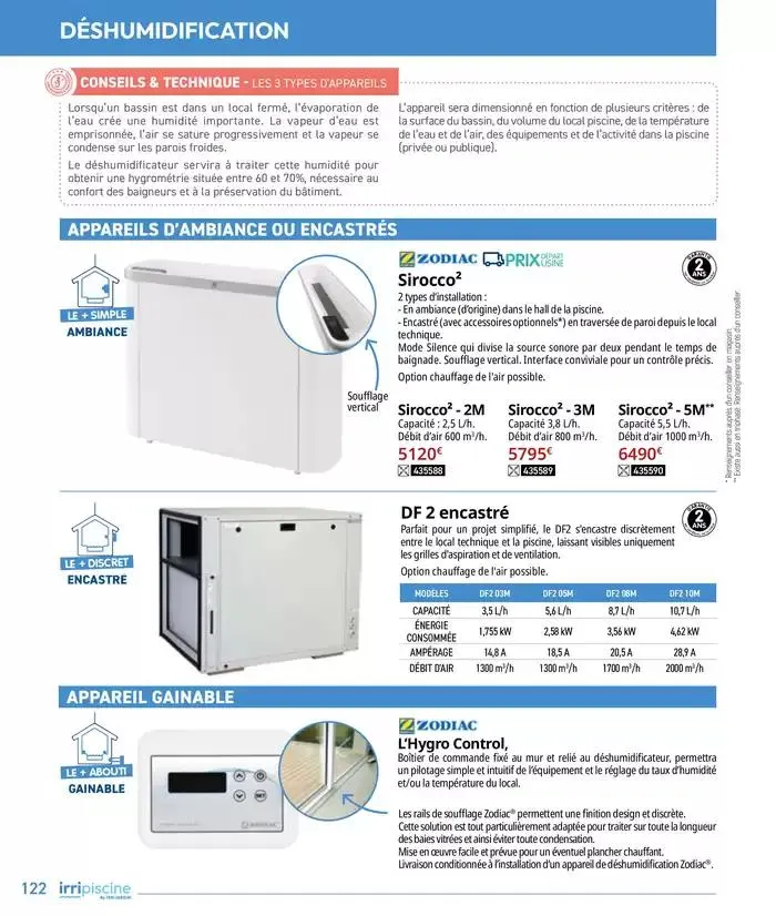 Les plaisir de l'eau Piscine,Spa,Arrosage du 10 mars au 31 décembre 2025 - Catalogue page 122