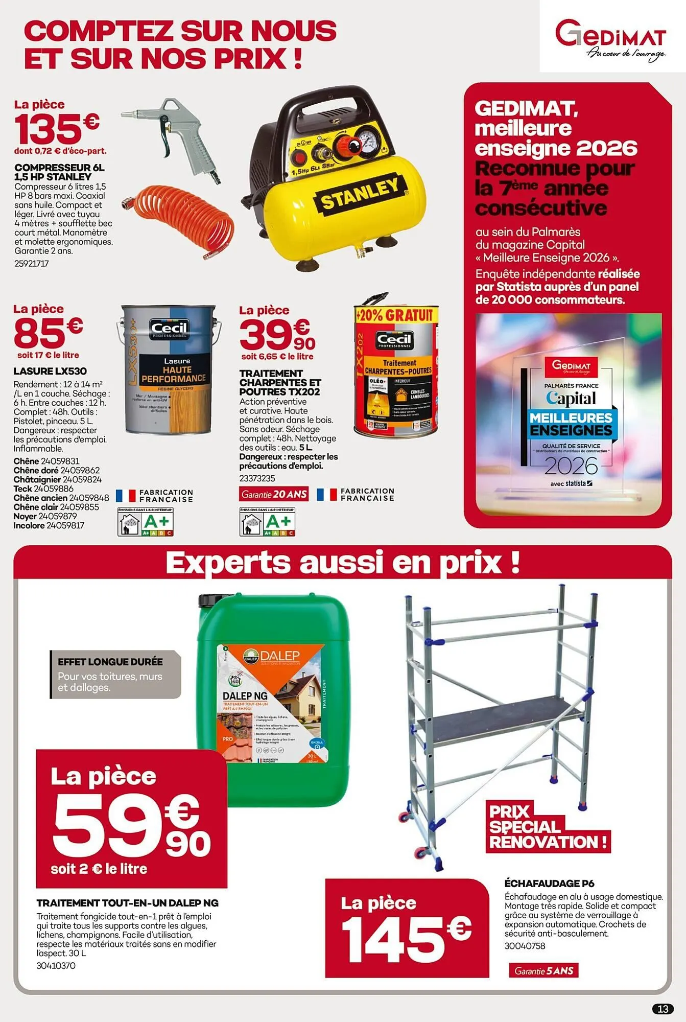 Catalogue Gedimat du 4 mars au 21 mars 2026 - Catalogue page 13