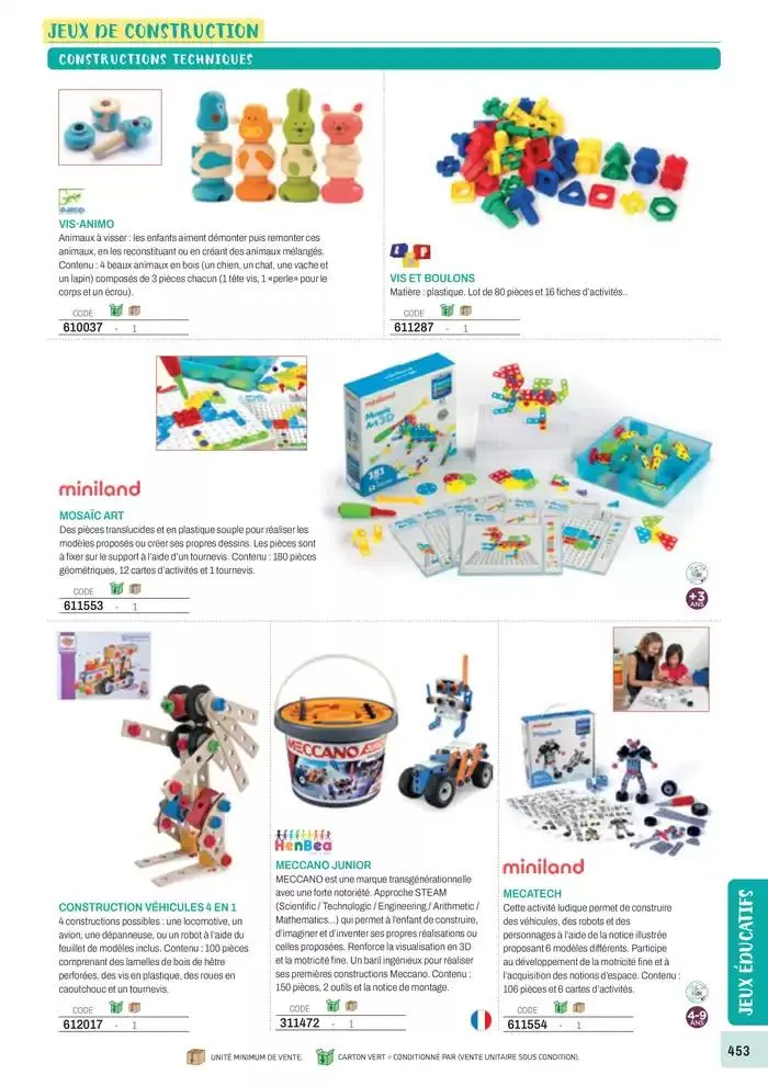 Nos Catalogues Thématiques du 1 janvier au 31 décembre 2025 - Catalogue page 455