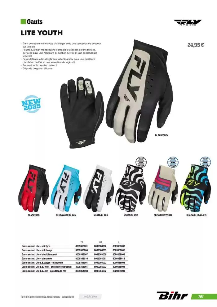 FLY RACING 2025 du 20 novembre au 31 août 2025 - Catalogue page 103