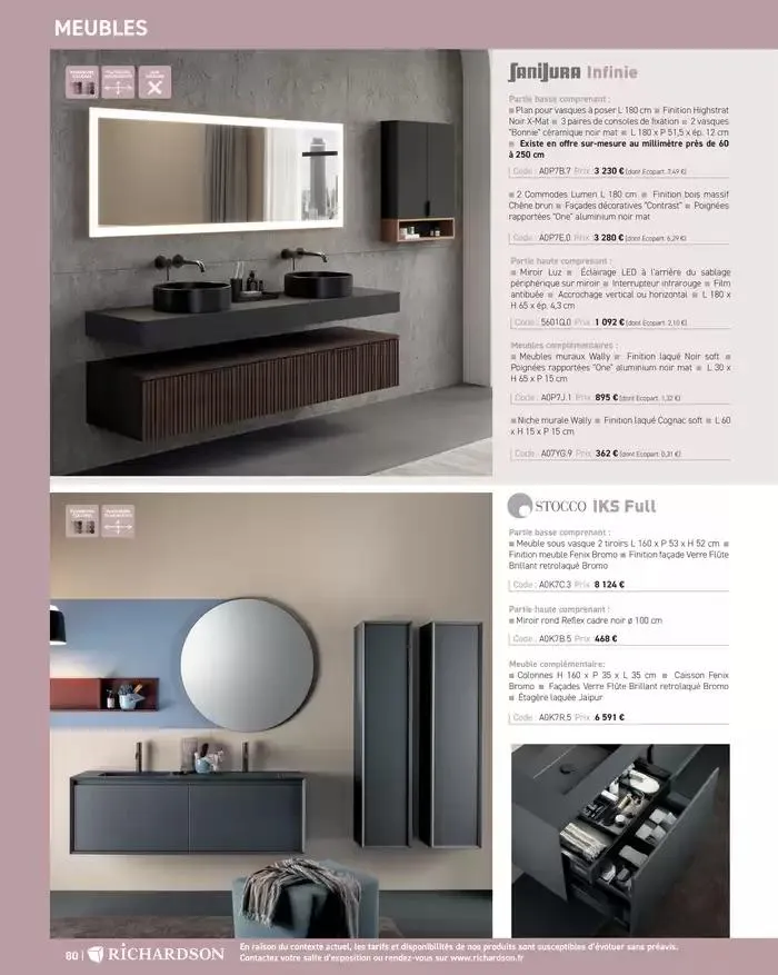 SALLE DE DE BAINS ET CARRELAGE 2025 du 11 avril au 31 décembre 2025 - Catalogue page 82