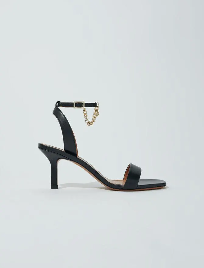 Sandales en cuir à talons