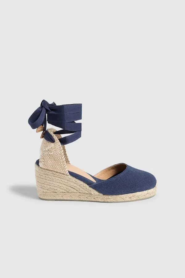 Alpargata Carina con cuña elaborada en lona